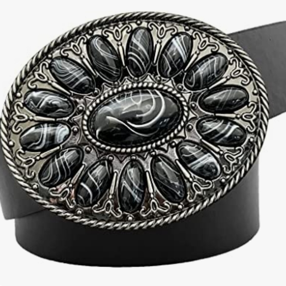 Western black belt buckle - Picture 2 of 4